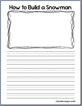 How To Build A Snowman writing template by Primary in Idaho TpT