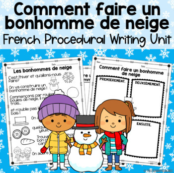 Preview of How To Build a Snowman | French Procedural Writing | L'hiver