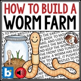 Earth Day How To Build a Worm Farm Audio Book Boom Cards P
