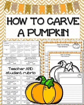 Preview of How To Carve a Pumpkin: Writing Activity