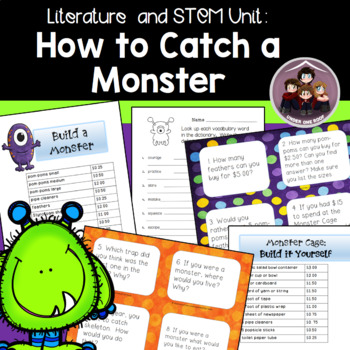 Preview of How To Catch a Monster STEM Activities and ELA Worksheets