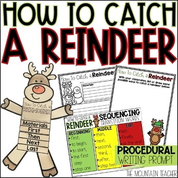 Preview of How To Catch a Reindeer Craft and Writing Prompt with Templates
