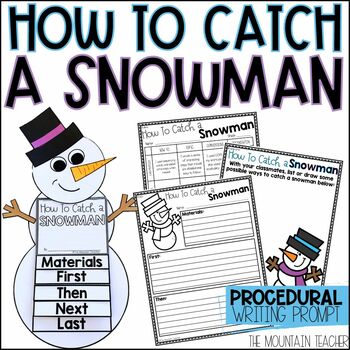 Preview of How To Catch a Snowman Craft and Writing Template for Winter Bulletin Board