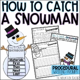 How To Catch a Snowman Craft and Writing Template for Wint
