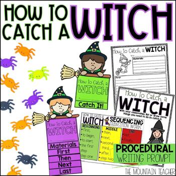 Preview of How To Catch a Witch Craft, October Writing Prompt and Halloween Bulletin Board