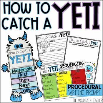 Preview of How To Catch a Yeti January Writing Template and Bulletin Board Craft