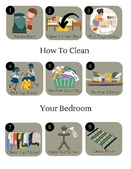 Preview of How To Clean Your Bedroom: Chore Chart