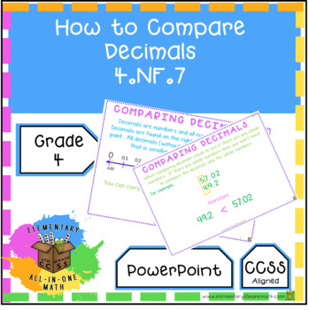 Preview of How To Compare Decimals - PowerPoint  4th Grade (4.NF.7)