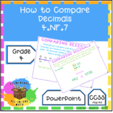 How To Compare Decimals - PowerPoint  4th Grade (4.NF.7)