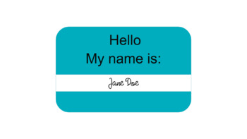 Preview of How To Create A "Hello My Name Is" Label using Pixlr X