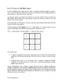 How To Create An Odd Magic Square