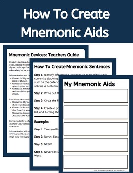 Preview of How To Create Mnemonic Aids Resource Activity