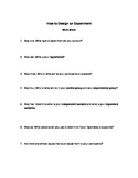 How To Design An Experiment Worksheet