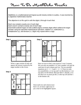 Preview of How To Do MathDuko Arithmatic Puzzles