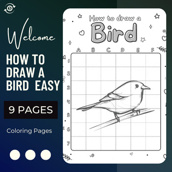 How to Draw a Bird Easy Printable Lesson For Kids