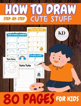 Preview of How To Draw A Cute Stuff For Kids|Step-By-Step Learn Drawing Guide Book