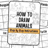 How To Draw Animals | Step By Step Instructions Printable 