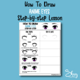 How To Draw Anime Eyes Step-By-Step Lesson Worksheet