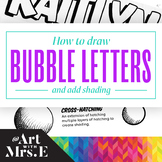 How To Draw Bubble Letters + Add Shading