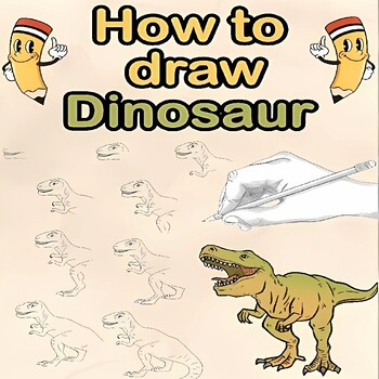 Preview of How To Draw Dinosaur: Learn To Draw Dinosaurs Quickly And Easily