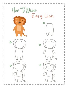 How To Draw Easy Lion For Kids Step By Step by The Outstanding Teacher