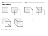 How To Draw a Cube ~ Quick Math or Drawing Activity ~ Grades 1-3