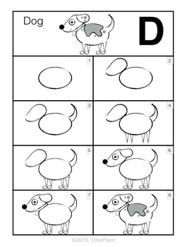 How To Draw a Dog. A Guided Drawing. by OtterPaint | TpT