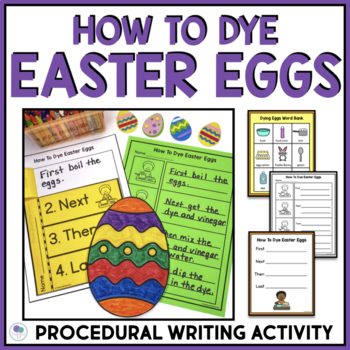 Preview of Easter Writing Prompts And Activities For 1st Grade | Easter How To Writing