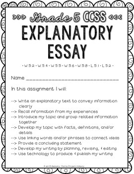 explanatory essay 5th grade
