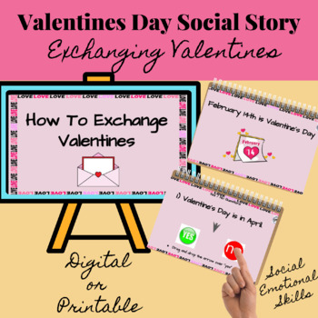 Preview of Valentines Day Social Narrative for Social Skills SEL and Special Education