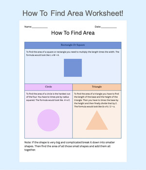 Preview of How To Find Area