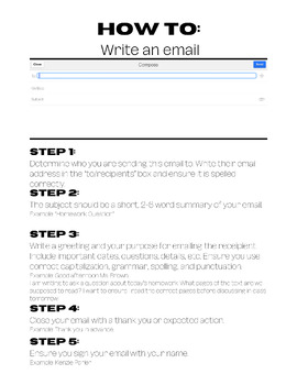 Preview of How To Handout: How to Write an Email