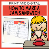 How To Make A Jam Sandwich | Sequencing Worksheets & Digit