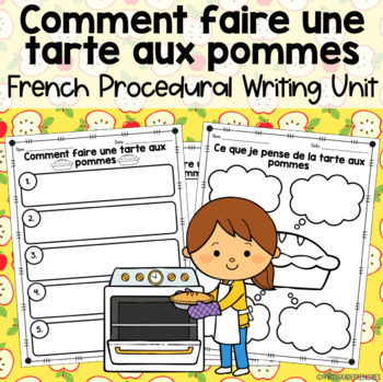 Preview of How To Make Apple Pie | French Procedural Writing | L'automne