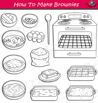 brownies clipart black and white