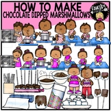 How To Make Chocolate Dipped Marshmallows Clip Art Set {Ed