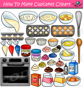 Preview of How To Make Cupcakes Clipart