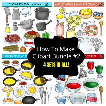 Preview of How To Make Foods Clipart Bundle #2