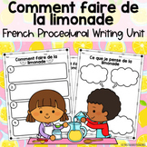 French Procedural Writing Lemonade - Activité d'écriture p