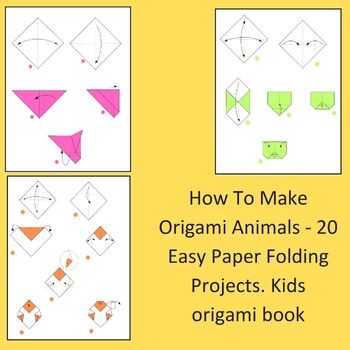 20 Origami Animals Instant Download of Origami Book for Children 