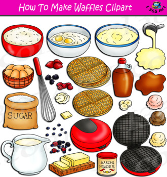 How To Make Waffles Clipart by I 365 Art - Clipart 4 School | TPT