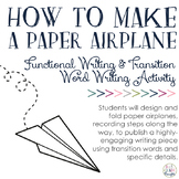 How To Make a Paper Airplane: Functional Writing & Transit
