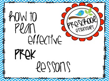 Preview of How To Plan Effective PreK Lessons Professional Development Training Kit