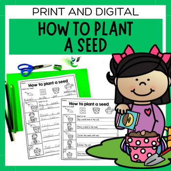 Preview of How To Plant A Seed Procedure | Sequencing Worksheets & Digital Slideshow