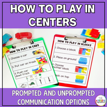 Preview of How To Play In Centers Visual Instructions and Prompts