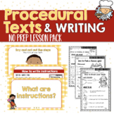 How To Procedural Texts Reading & Writing No Prep Lesson 1