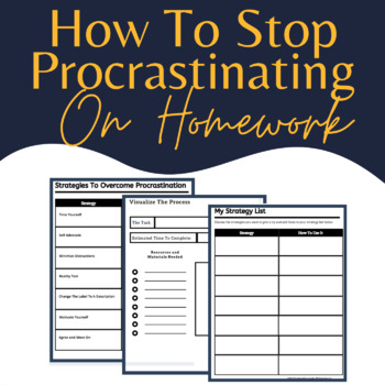 Preview of How To Stop Procrastinating: Student Activity, Resources, Templates, &Strategies