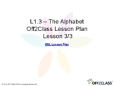 Alphabet ( Lesson 3 ) - Off2Class ESL Lesson Plan