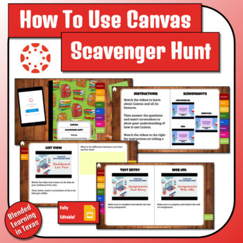 Preview of How To Use Canvas Scavenger Hunt For Students Distance Learning