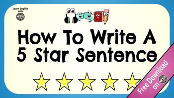 Preview of How To Write A 5 Star Sentence - Handout & PowerPoint Presentation